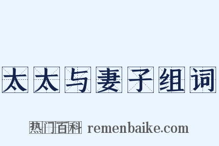 太太与妻子组词是什么意思的图片
